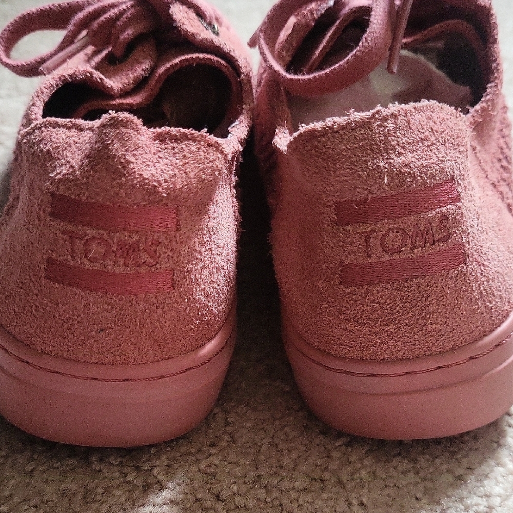 Toms Pink Suede Sneakers with Textured Weave - Picture 10 of 13